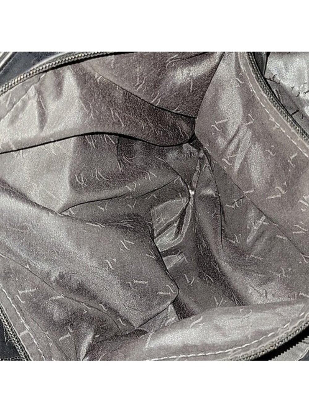 Simply Vera Vera Wang Black Quilted Floral Tote Bag Faux Leather Shoulder Bag - Picture 11 of 14